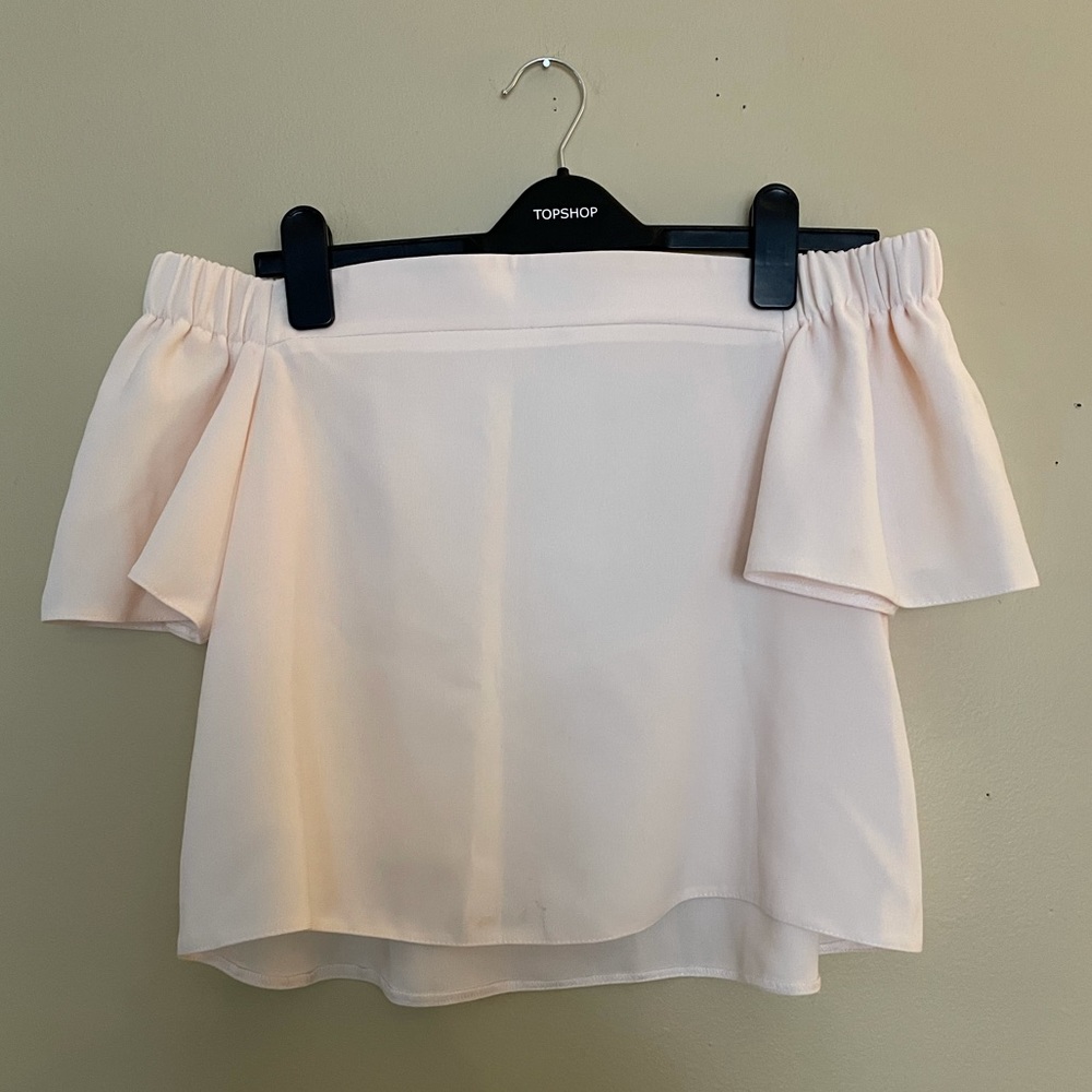 TOPSHOP Pale Pink Off Shoulder Size Small